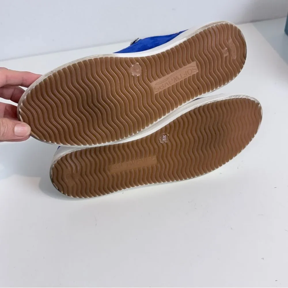 Softwaves Blue Suede Sneakers Portugal 36.5/6.5 IOB